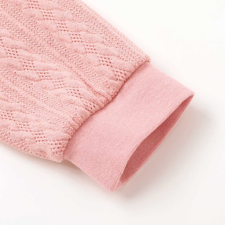 【お揃い】ケーブルJQ袖フリル付きトレーナー(80~130cm) | Noeil aime BeBe | 詳細画像14 