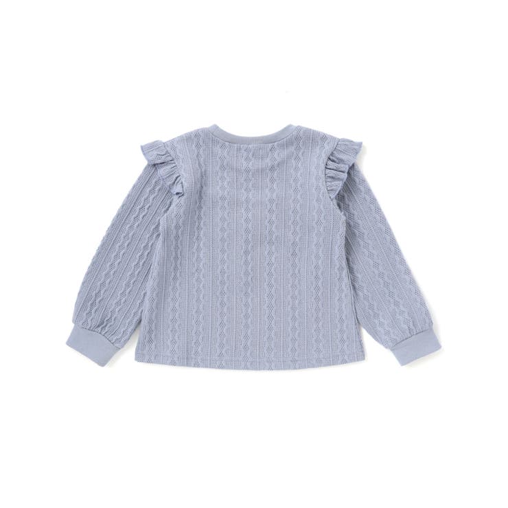 【お揃い】ケーブルJQ袖フリル付きトレーナー(80~130cm) | Noeil aime BeBe | 詳細画像8 
