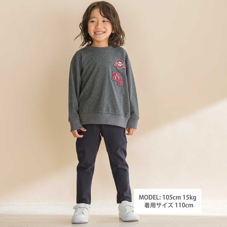 インレイワッペン付きトレーナー(80~130cm) | Noeil aime BeBe | 詳細画像2 