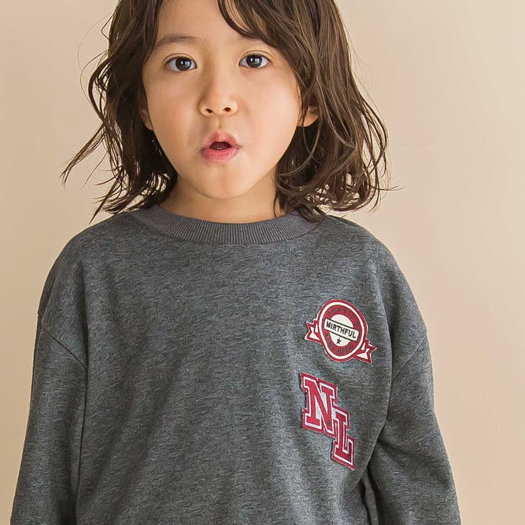 インレイワッペン付きトレーナー(80~130cm) | Noeil aime BeBe | 詳細画像3 