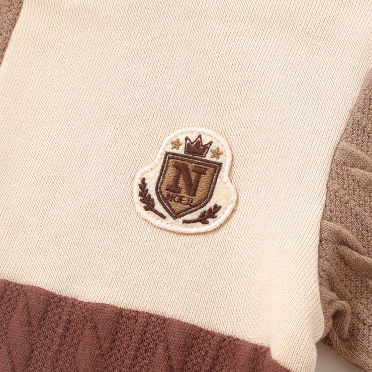 飛び裏毛ｘケーブルJQニットブロック切り替えトレーナー | Noeil aime BeBe | 詳細画像10 