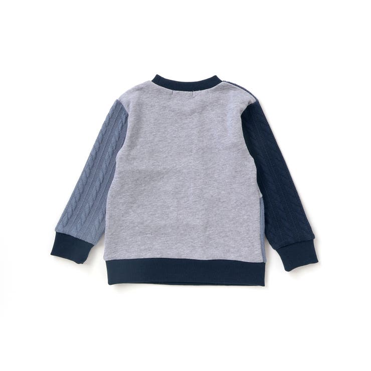 飛び裏毛ｘケーブルJQニットブロック切り替えトレーナー | Noeil aime BeBe | 詳細画像17 