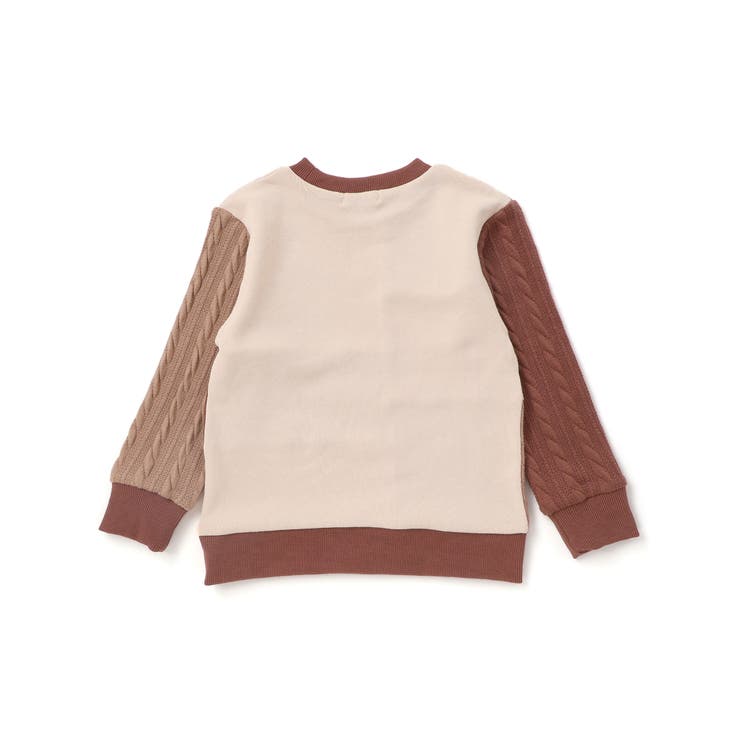 飛び裏毛ｘケーブルJQニットブロック切り替えトレーナー | Noeil aime BeBe | 詳細画像8 