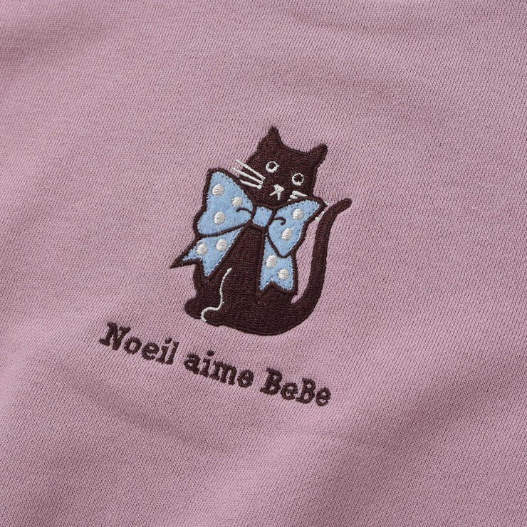 TC裏毛ネコ刺しゅうチュール付きトレーナー(80~130cm) | Noeil aime BeBe | 詳細画像7 