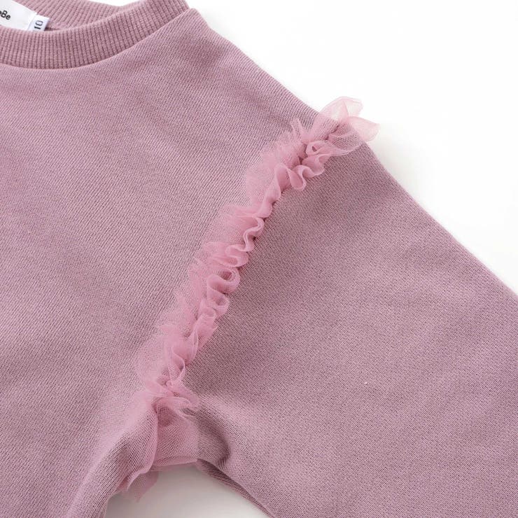 TC裏毛ネコ刺しゅうチュール付きトレーナー(80~130cm) | Noeil aime BeBe | 詳細画像8 