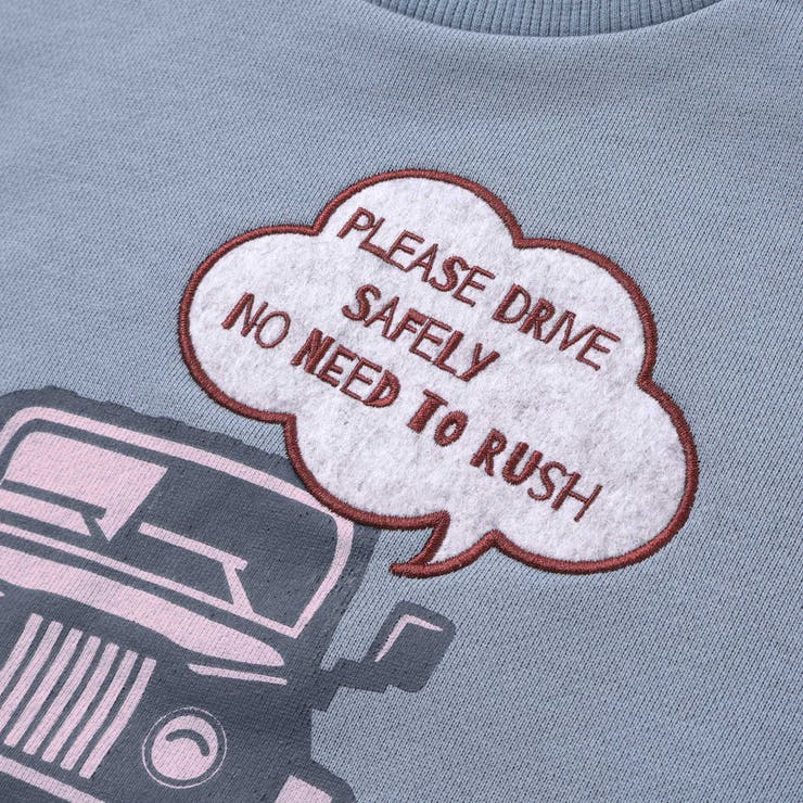 TC裏毛車パッチ刺しゅうトレーナー(80~130cm) | Noeil aime BeBe | 詳細画像10 