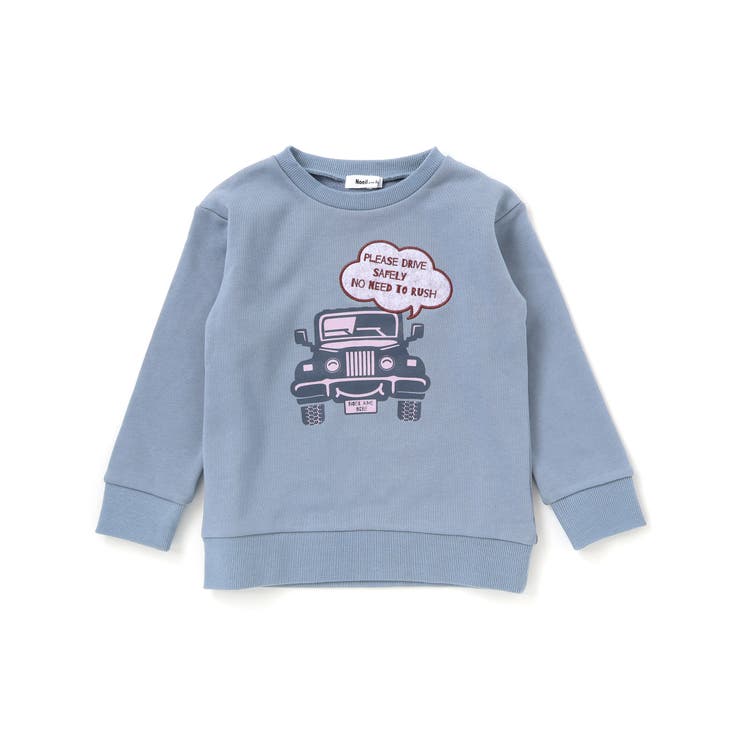 TC裏毛車パッチ刺しゅうトレーナー(80~130cm) | Noeil aime BeBe | 詳細画像6 