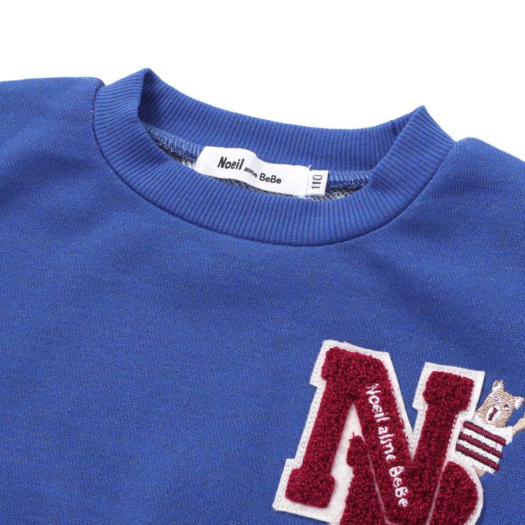 杢裏毛ロゴワッペン付きトレーナー(80~130cm) | Noeil aime BeBe | 詳細画像7 