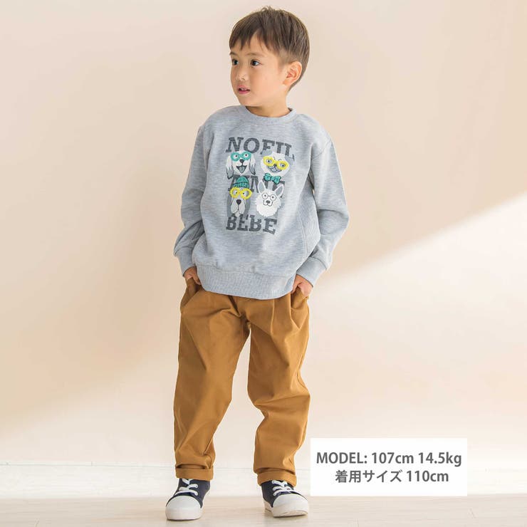 杢裏毛サガラ刺しゅうトレーナー(80~130cm) | Noeil aime BeBe | 詳細画像4 