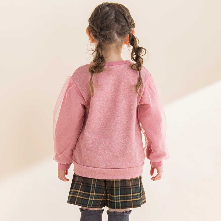 ラメ裏毛チュール袖トレーナー(80~130cm) | Noeil aime BeBe | 詳細画像5 