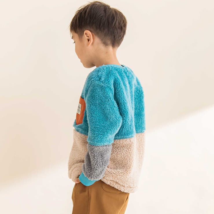 ボア配色切り替えタフタポケットトレーナー(90~130cm) | Noeil aime BeBe | 詳細画像4 