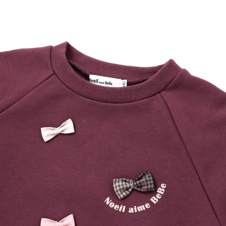 裏毛起毛リボン付きトレーナー(80~130cm) | Noeil aime BeBe | 詳細画像13 