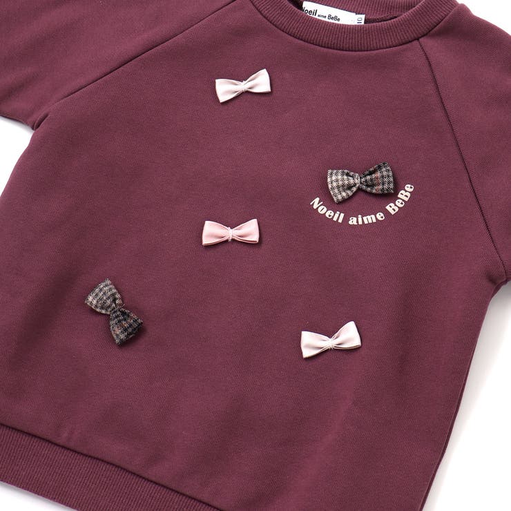 裏毛起毛リボン付きトレーナー(80~130cm) | Noeil aime BeBe | 詳細画像14 
