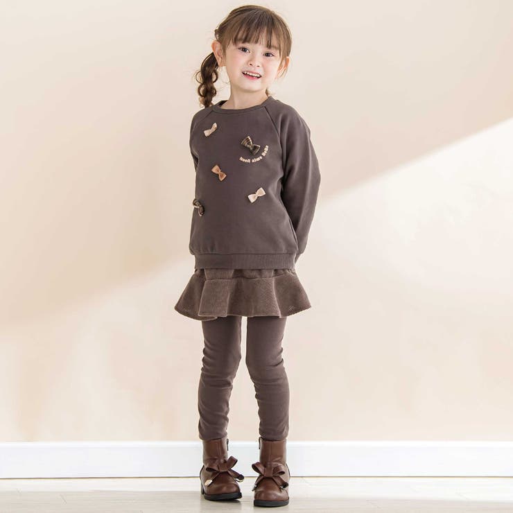 裏毛起毛リボン付きトレーナー(80~130cm) | Noeil aime BeBe | 詳細画像4 