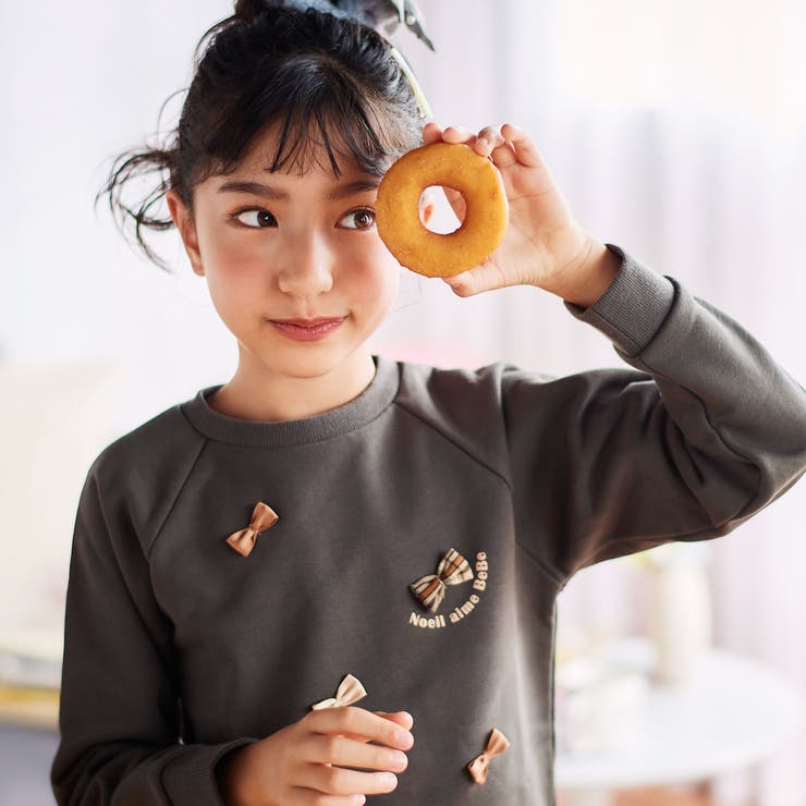 裏毛起毛リボン付きトレーナー(80~130cm) | Noeil aime BeBe | 詳細画像8 