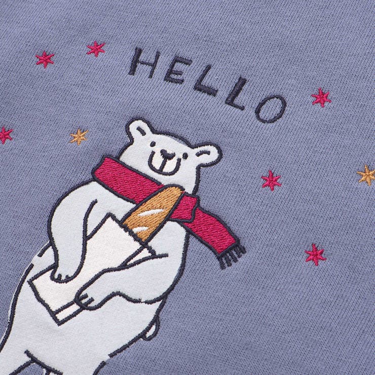 裏毛起毛クマプリントトレーナー(80~130cm) | Noeil aime BeBe | 詳細画像12 