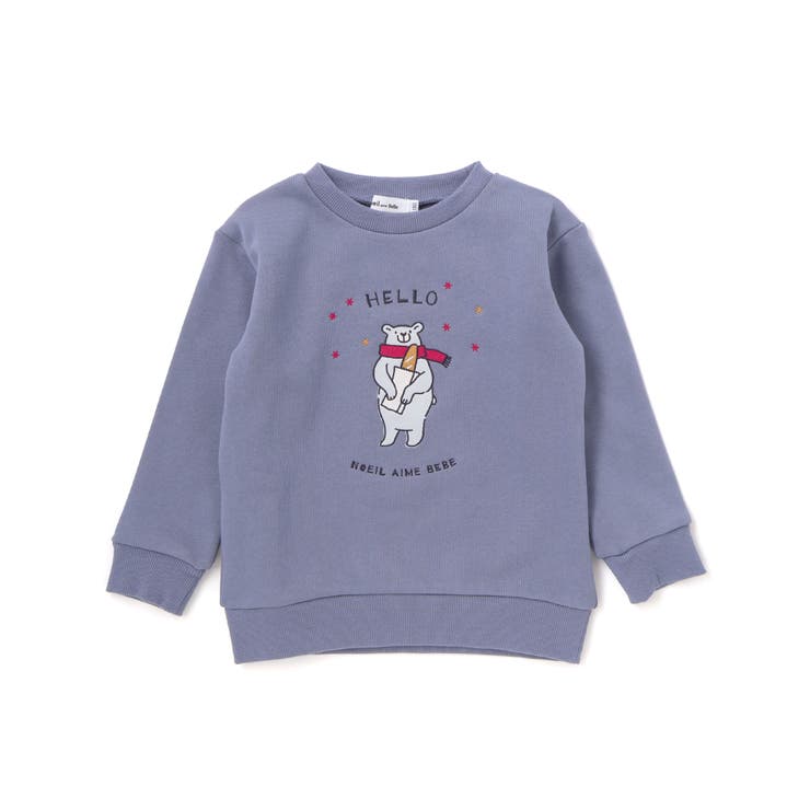 裏毛起毛クマプリントトレーナー(80~130cm) | Noeil aime BeBe | 詳細画像8 