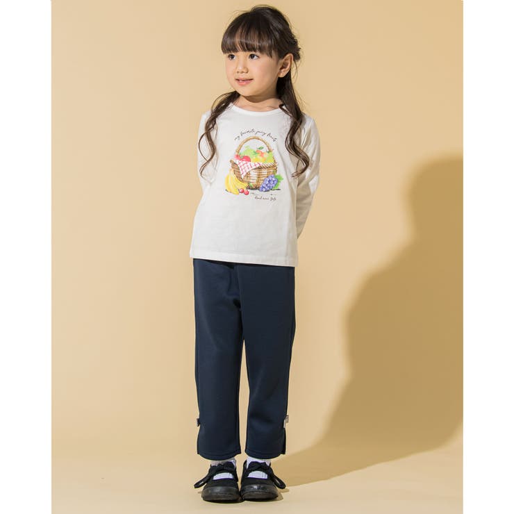 裾 リボン 付き ダブル フェイス ８分丈 パンツ (80~130cm) | Noeil aime BeBe | 詳細画像3 