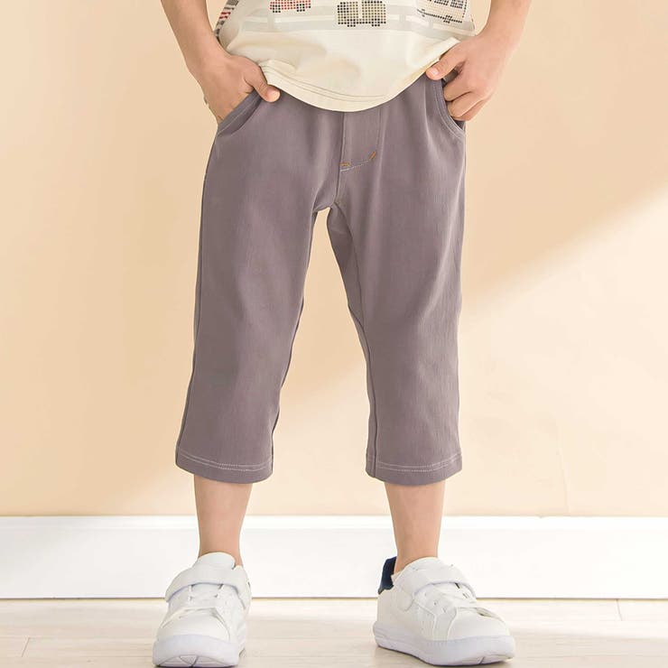 グレー | 6分丈デニムニットパンツ(80~130cm) | Noeil aime BeBe