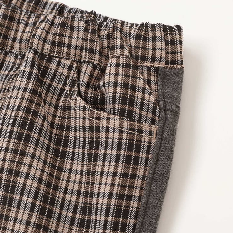 タータンチェックｘインレイ切り替えパンツ(80~130cm) | Noeil aime BeBe | 詳細画像11 