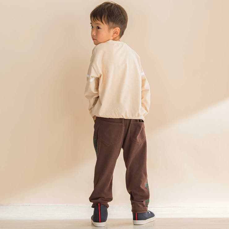 タータンチェックｘインレイ切り替えパンツ(80~130cm) | Noeil aime BeBe | 詳細画像6 