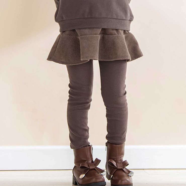 ブラウン | ニットコールスカート付きスパッツ(80~130cm) | Noeil aime BeBe