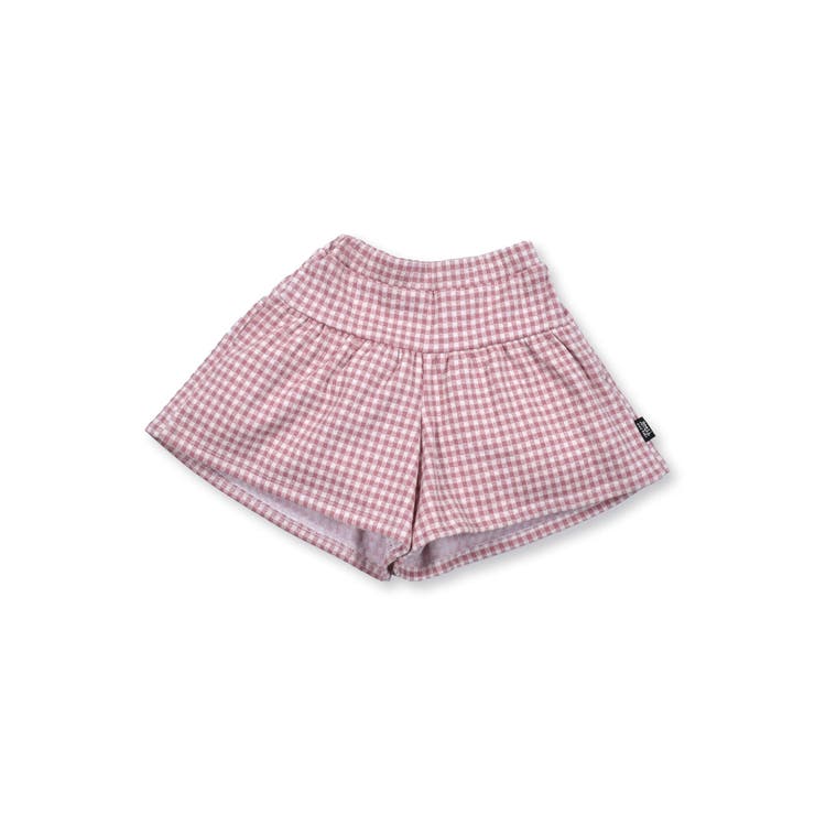 ピンク系 | ギンガムチェック 柄 ニットジャガード ショートパンツ (80~130cm) | Noeil aime BeBe
