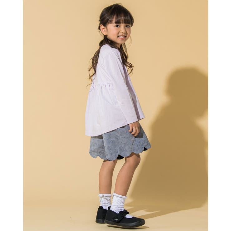 裾 スカラップ ドット キュロット (90~130cm) | Noeil aime BeBe | 詳細画像5 
