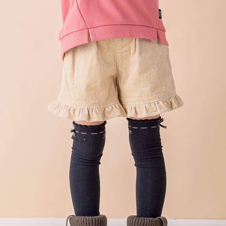ベージュ | コールテンフリルショートパンツ(90~130cm) | Noeil aime BeBe