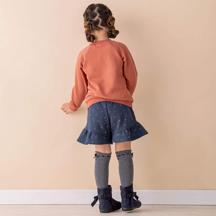 【お揃い】裏毛ロゴプリントキュロットパンツ(90~130cm) | Noeil aime BeBe | 詳細画像4 