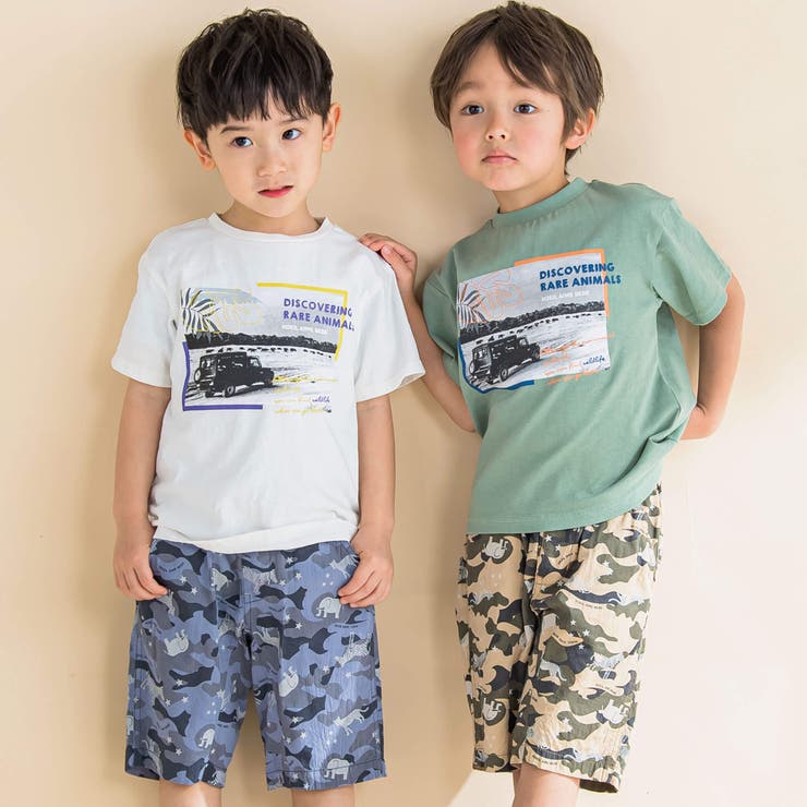 カモフラージュアニマルハーフパンツ(90~130cm)[品番