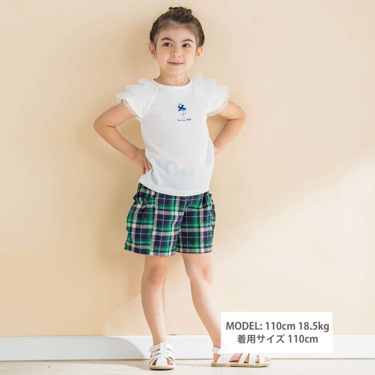 お揃い】チェックサイドポケットキュロットパンツ(90~130cm)[品番：BEBK0009097]｜Noeil aime  BeBe（ノイユエームベベ）のキッズファッション通販｜SHOPLIST（ショップリスト）