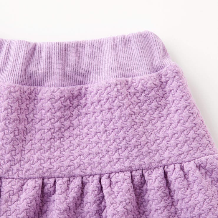 千鳥柄ふくれジャガードキュロットパンツ(80~130cm)[品番