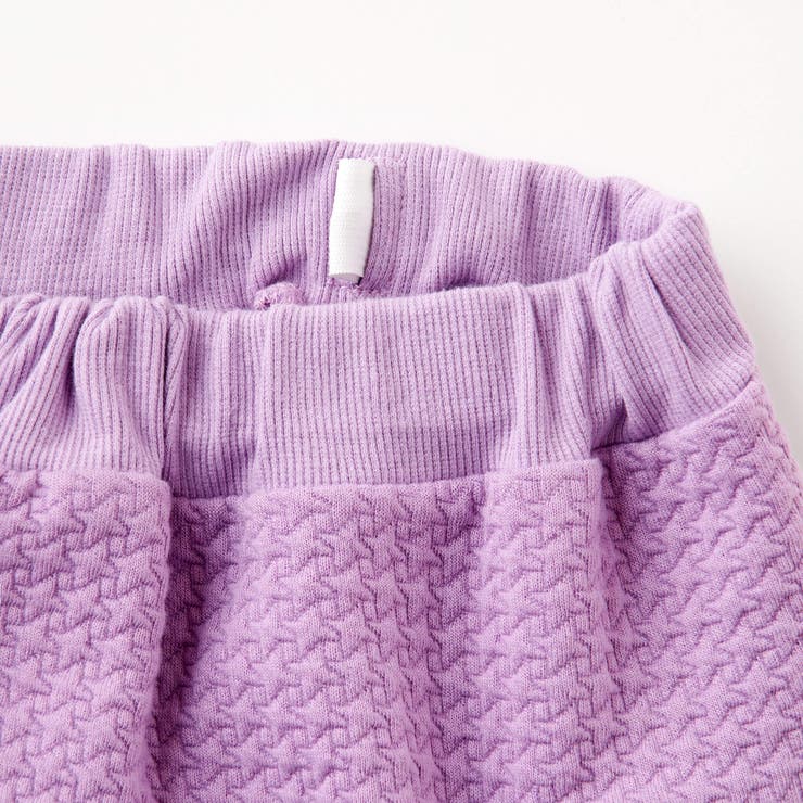 千鳥柄ふくれジャガードキュロットパンツ(80~130cm)[品番