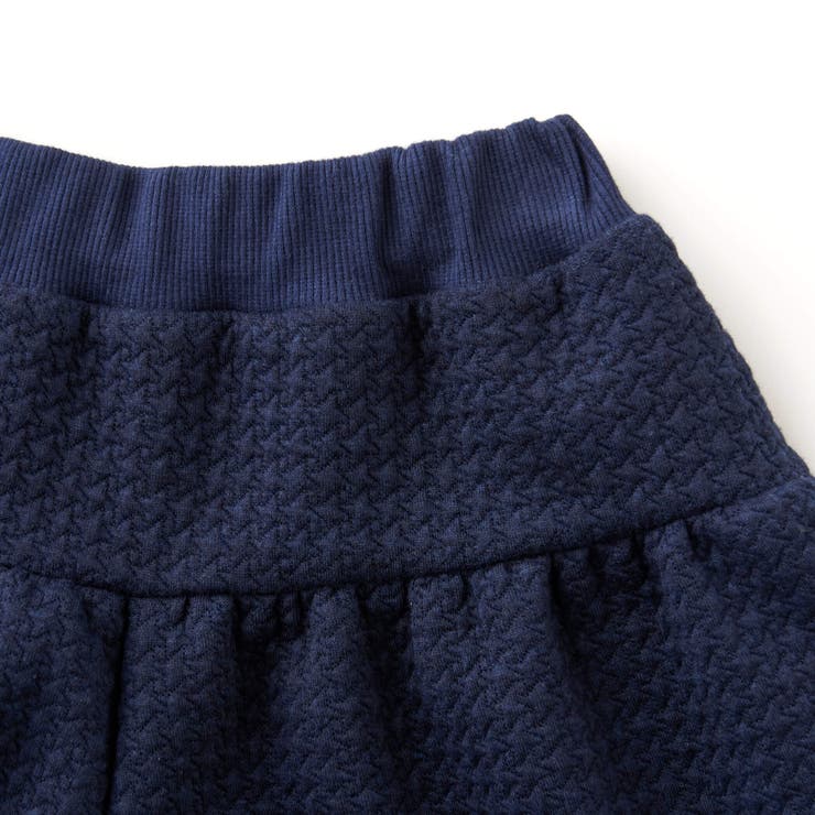 千鳥柄ふくれジャガードキュロットパンツ(80~130cm)[品番