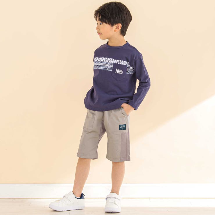 ストレッチツイル切り替えハーフパンツ(80~130cm) | Noeil aime BeBe | 詳細画像4 