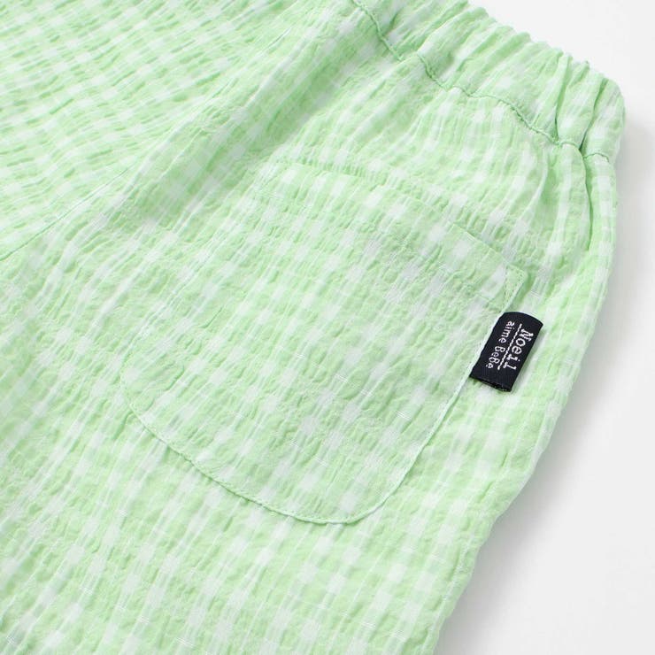 【お揃い】ワッシャーチェック裾フリルパンツ(90~130cm) | Noeil aime BeBe | 詳細画像10 