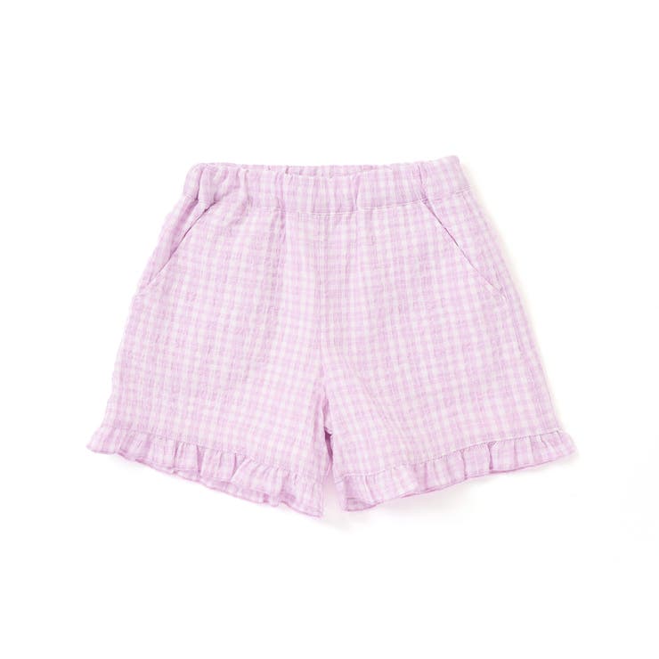 【お揃い】ワッシャーチェック裾フリルパンツ(90~130cm) | Noeil aime BeBe | 詳細画像6 