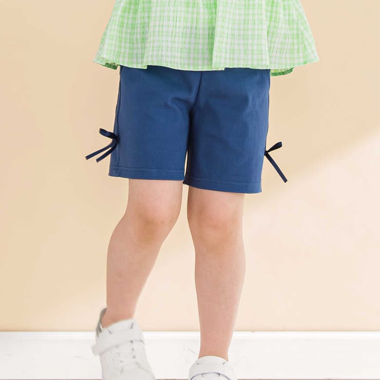 ブルー | デニムニットハーフパンツ(80~130cm) | Noeil aime BeBe