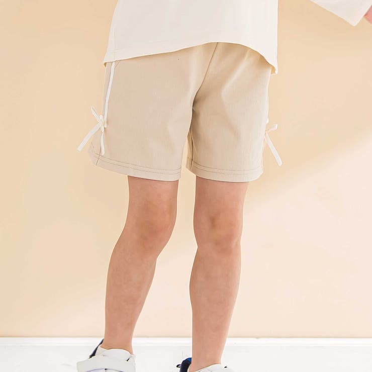 ベージュ | デニムニットハーフパンツ(80~130cm) | Noeil aime BeBe