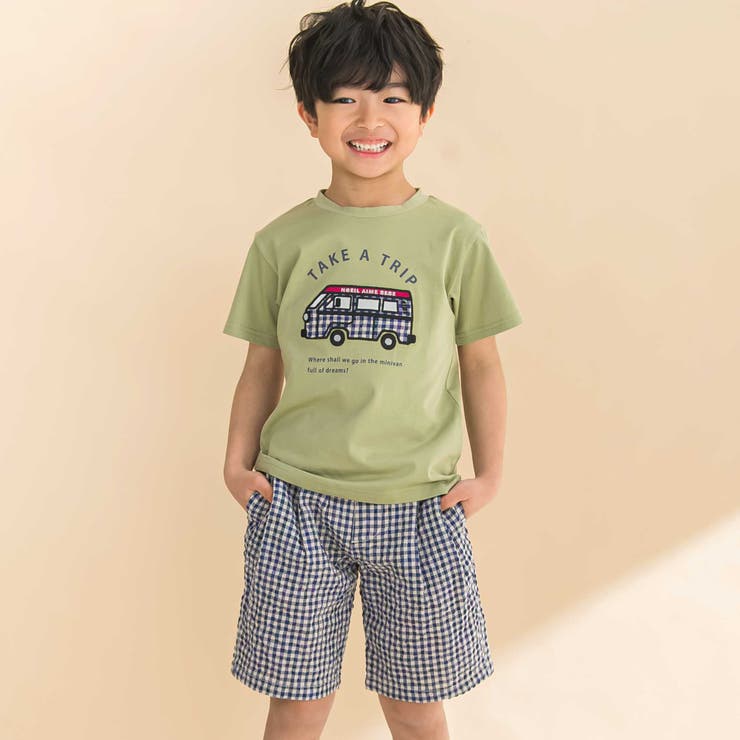 チェックタック入りハーフパンツ(80~130cm) | Noeil aime BeBe | 詳細画像3 