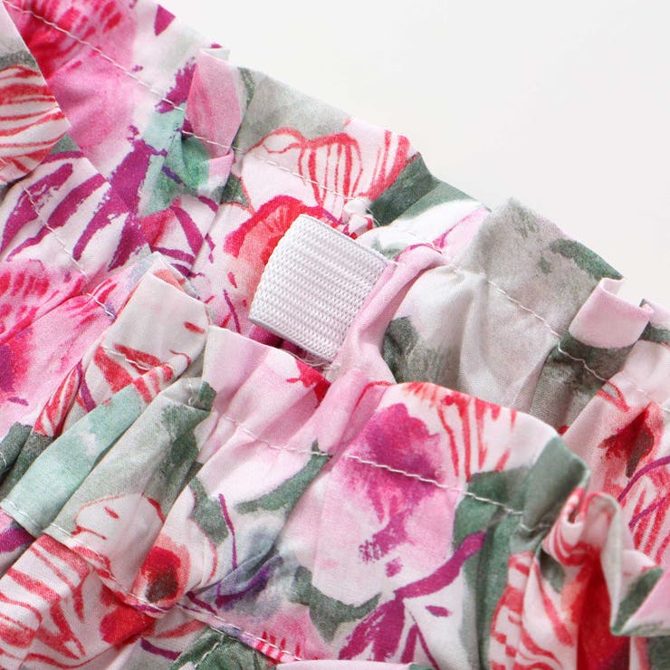 【お揃い】花柄チェックポケットフリルキュロット(90~130cm) | Noeil aime BeBe | 詳細画像14 