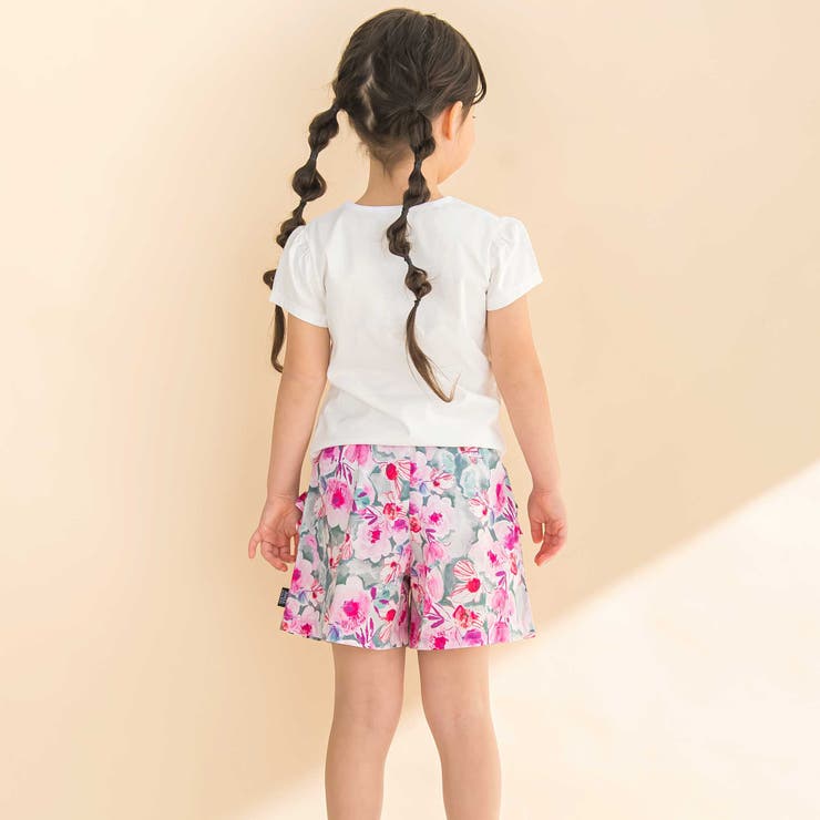 【お揃い】花柄チェックポケットフリルキュロット(90~130cm) | Noeil aime BeBe | 詳細画像3 