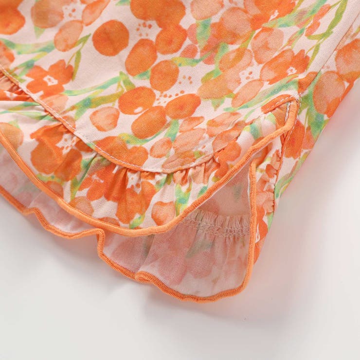 【お揃い】水彩花柄裾フリルショートパンツ(90~130cm) | Noeil aime BeBe | 詳細画像14 