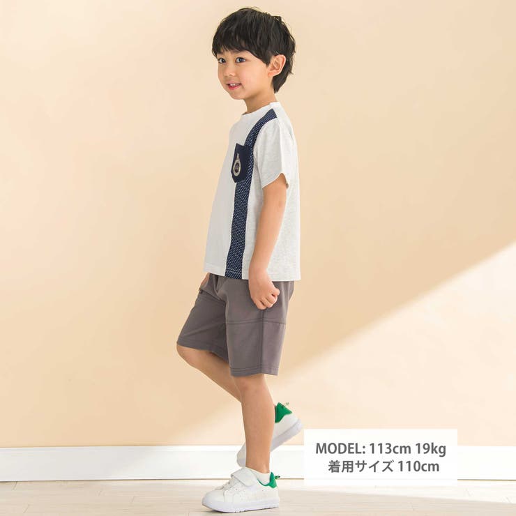 ストレッチミラノリブショートパンツ(80~130cm) | Noeil aime BeBe | 詳細画像4 
