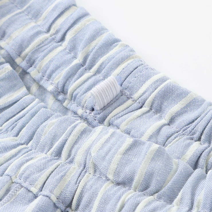 【お揃い】チェック柄ボーダー柄フリル付きショートパンツ(90~130cm) | Noeil aime BeBe | 詳細画像17 