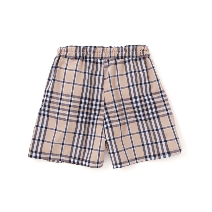 【お揃い】チェック柄ボーダー柄フリル付きショートパンツ(90~130cm) | Noeil aime BeBe | 詳細画像9 