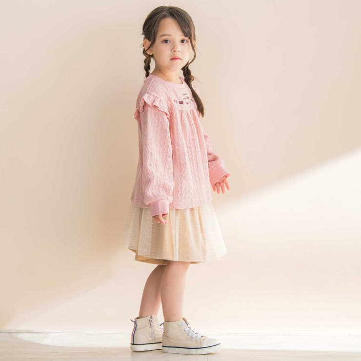 ラメ入りチュールティアードキュロット(80~130cm) | Noeil aime BeBe | 詳細画像3 