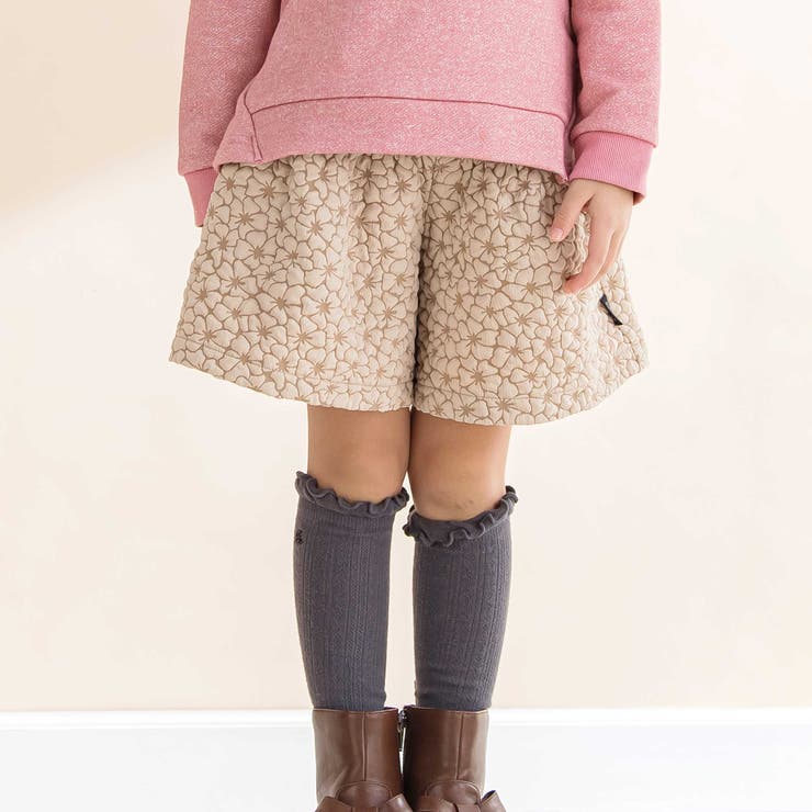 【お揃い】花柄ふくれJQキュロットパンツ(90~130cm) | Noeil aime BeBe | 詳細画像1 