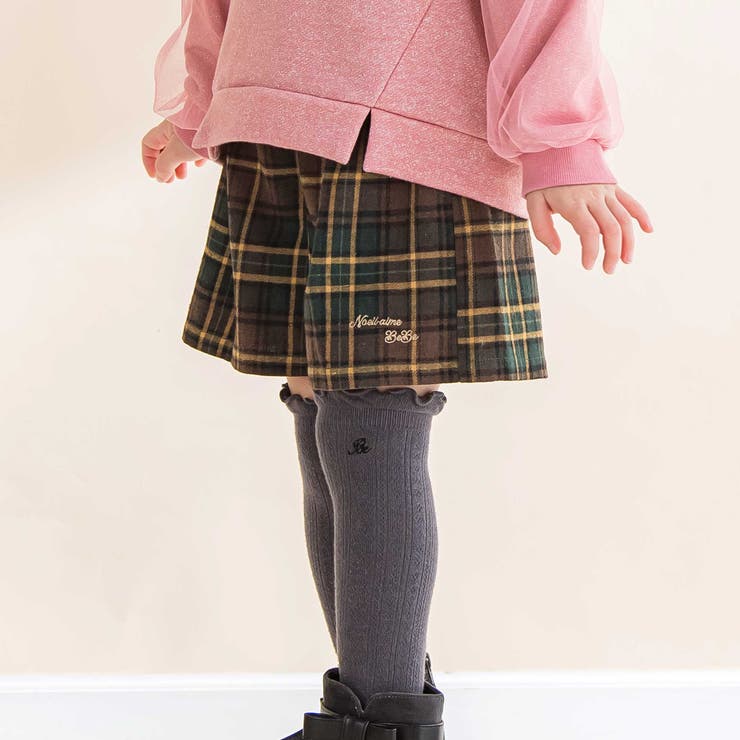 グリーン系 | 【お揃い】チェック柄キュロット(80~130cm) | Noeil aime BeBe